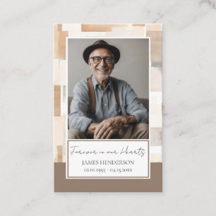 Memorial Photo Funeral Keepsake Business Card