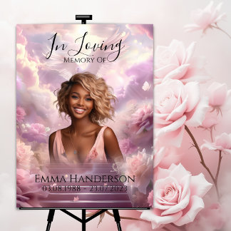 Memorial Photo Funeral welcome sign