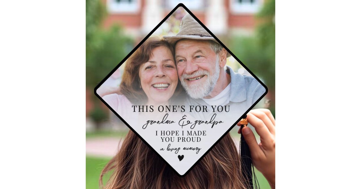 Memorial Graduation Topper Memorial Photo Graduation Cap Topper | Zazzle