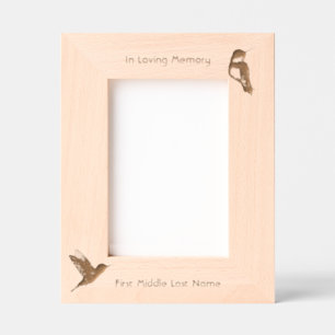 Memorial Photo Hummingbird Bird Engraved Frames