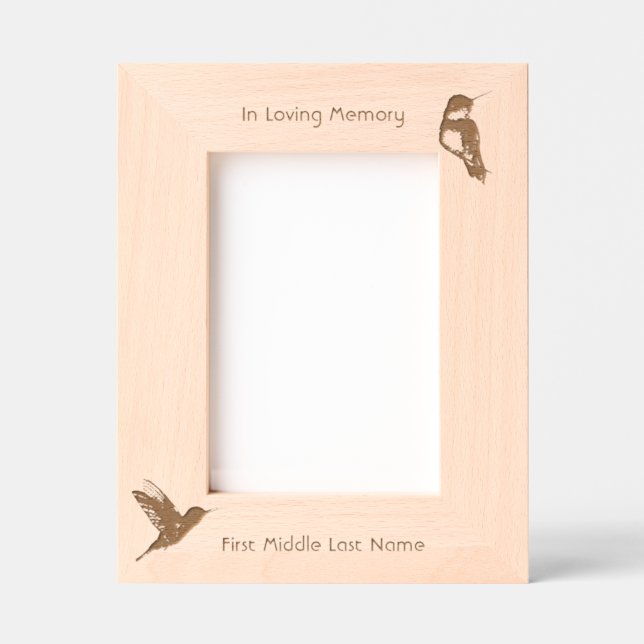 Memorial Photo Hummingbird Bird  Engraved Frames (Front)