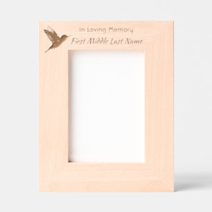 Memorial Photo Hummingbird Bird Engraved Frames