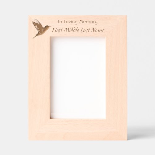 Memorial Photo Hummingbird Bird Engraved Frames