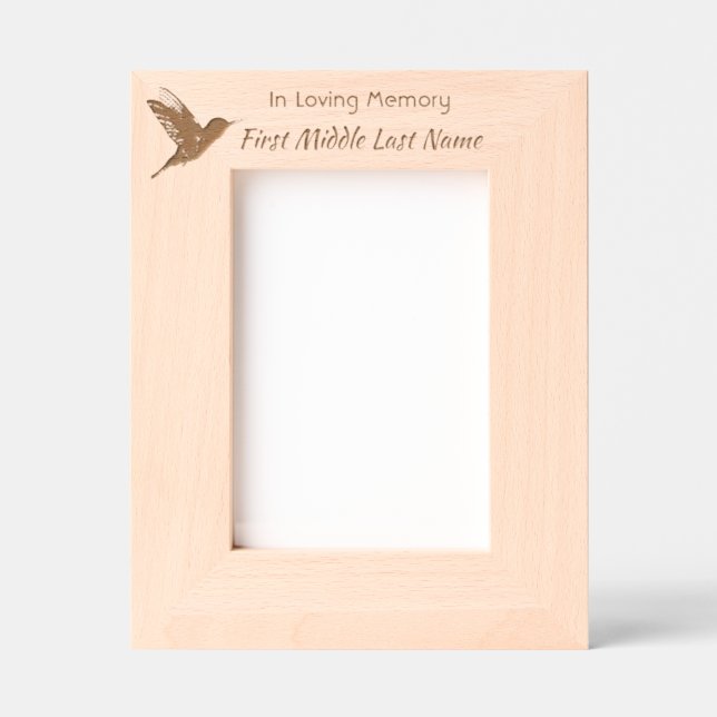 Memorial Photo Hummingbird Bird  Engraved Frames (Front)