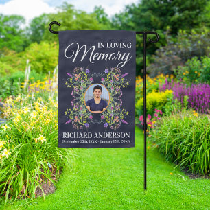 Memorial Photo In Loving Memory Cemetery Tribute Garden Flag