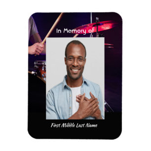 Memorial Photo Keepsake Drummer Drums Band Magnet