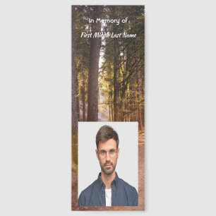 Memorial Photo Keepsake Forest Trail Walk Bookmarks