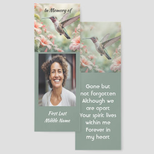  Memorial Photo Keepsake Hummingbird Bookmarks