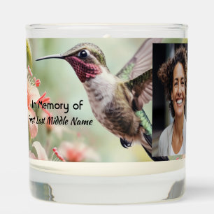 Memorial Photo Keepsake Hummingbird Scented Candle