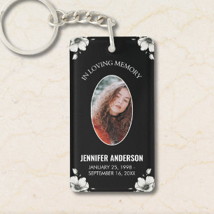 Memorial Photo Keychain In Loving Memory Keepsak