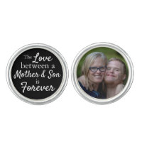 Memorial Photo Mother and Son Forever Groom Black