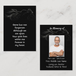 Memorial Photo Motorcycle Biker Business Card