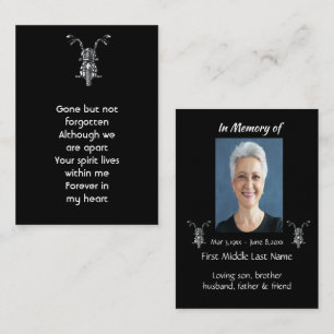Memorial Photo Motorcycle Biker Business Card