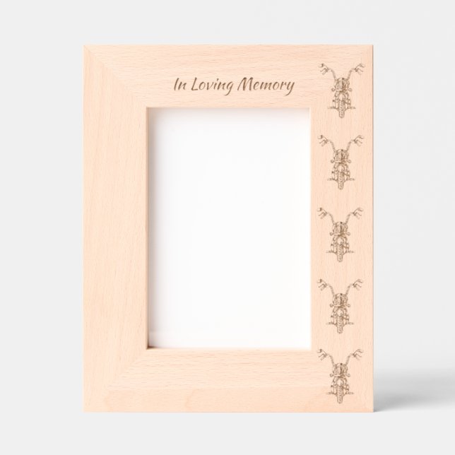 Memorial Photo Motorcycle Biker  Engraved Frames (Front)
