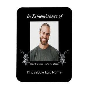 Memorial Photo Motorcycle Biker Magnet
