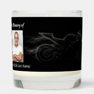 Memorial Photo Motorcycle Biker Scented Candle