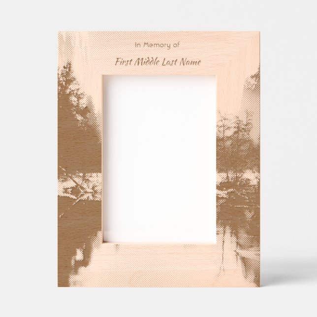  Memorial Photo Mountain Lake Winter Snow Engraved Frames (Front)