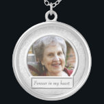 Memorial Photo Necklace<br><div class="desc">Custom photo necklace, with space for personalization. Click "customize" to adjust photo size or text size.</div>