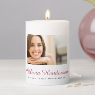 Memorial Photo  Pillar Candle