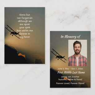 Memorial Photo Pilot Airplane Flying Business Card