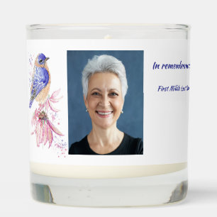 Memorial Photo Poem Bluebird Garden Bird Scented Candle
