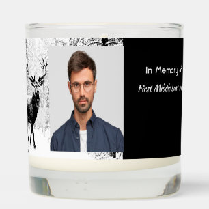 Memorial Photo Poem Stag Deer Forest Winter Wild Scented Candle