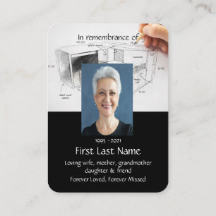 Memorial Photo Prayer Architecture Architect Business Card