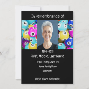 Memorial Photo Prayer Bingo Game Invitation