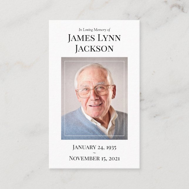 Memorial Photo Prayer Card | I'm Free (Front)