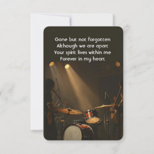 Memorial Photo Prayer Drummer Drums Band  Invitation