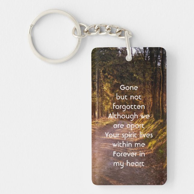  Memorial Photo Prayer Forest Trail Walk Keychain (Front)