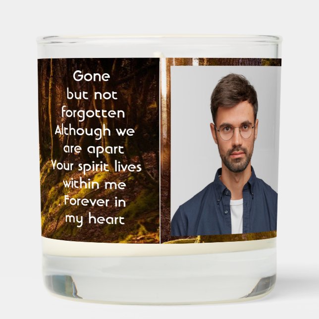 Memorial Photo Prayer Forest Trail Walk Scented Candle (Right)