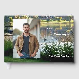 Memorial Photo Prayer Golf Course Pond Lake Nature Guest Book
