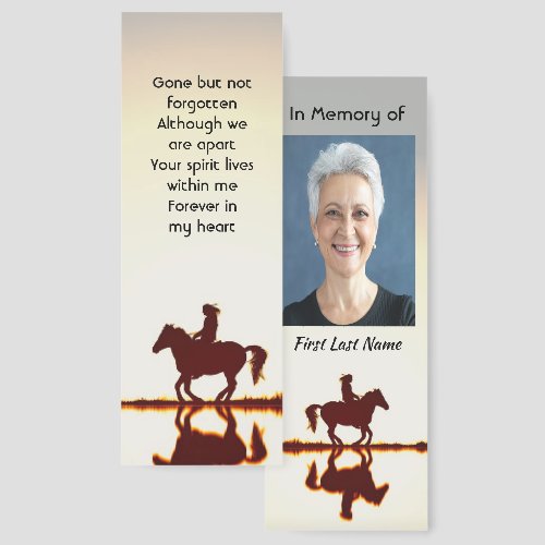 Memorial Photo Prayer Horse Back Riding