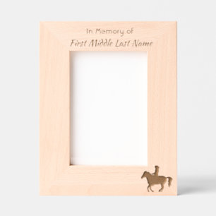 Memorial Photo Prayer Horse Back Riding  Engraved Frames