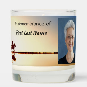 Memorial Photo Prayer Horse Back Riding Scented Candle
