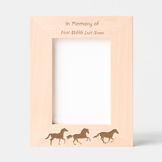  Memorial Photo Prayer Horse Western Engraved Frames (Front)