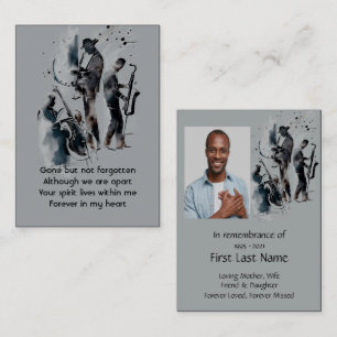 Memorial Photo Prayer Jazz Band Music Business Card