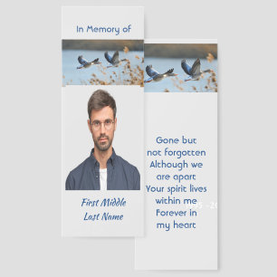 Memorial Photo Prayer Lake Geese Birds Bookmarks