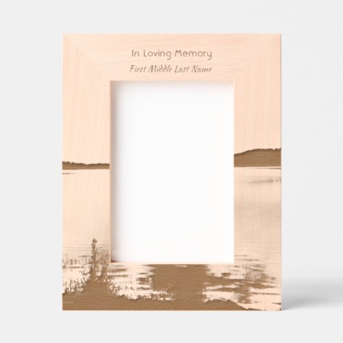 Memorial Photo Prayer Lake Sunrise Nature Engraved Frames