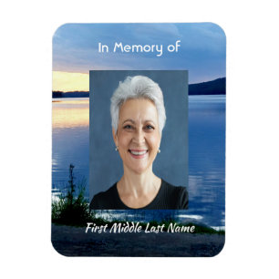 Memorial Photo Prayer Lake Sunrise Nature Magnet