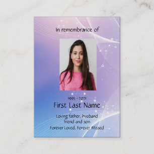 Memorial Photo Prayer Medical Science Chemestry Business Card