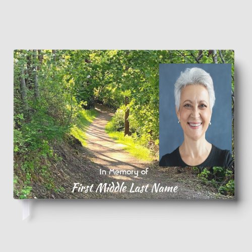 Memorial Photo Prayer Path Trail Forest Trees Guest Book