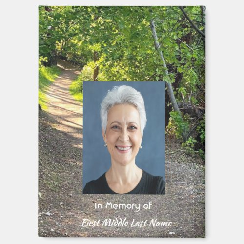 Memorial Photo Prayer Path Trail Forest Trees  Magnet