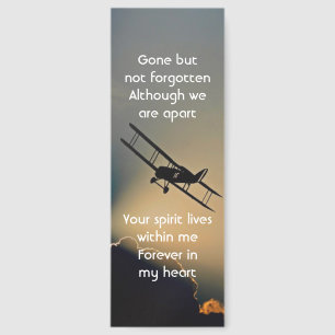 Memorial Photo Prayer Pilot Airplane Flying Bookmarks