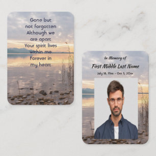Memorial Photo Prayer Reflections Lake Sunrise Business Card