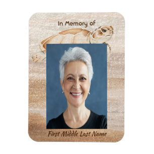 Memorial Photo Prayer Sandy Beach Sea Turtle Magnet