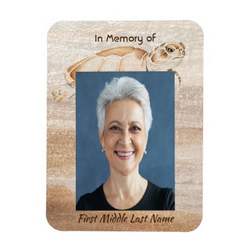 Memorial Photo Prayer Sandy Beach Sea Turtle Magnet