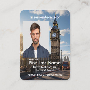 Memorial Photo Prayer Tower of London Britain Business Card