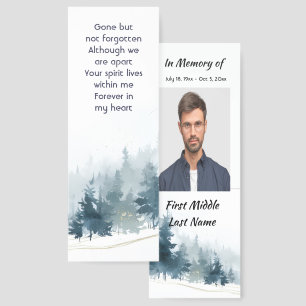 Memorial Photo Prayer Trees Forest Winter Wild Bookmarks